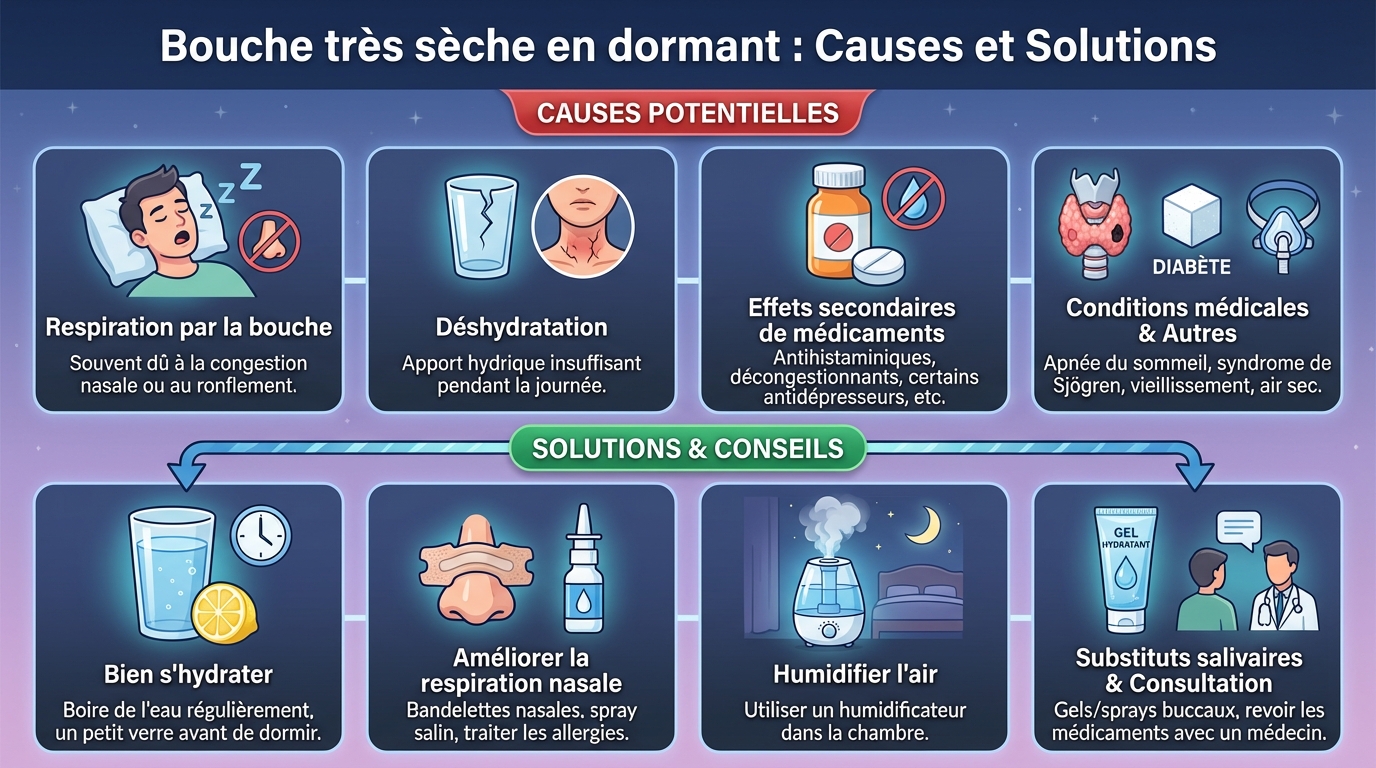 Causes de la bouche très sèche la nuit