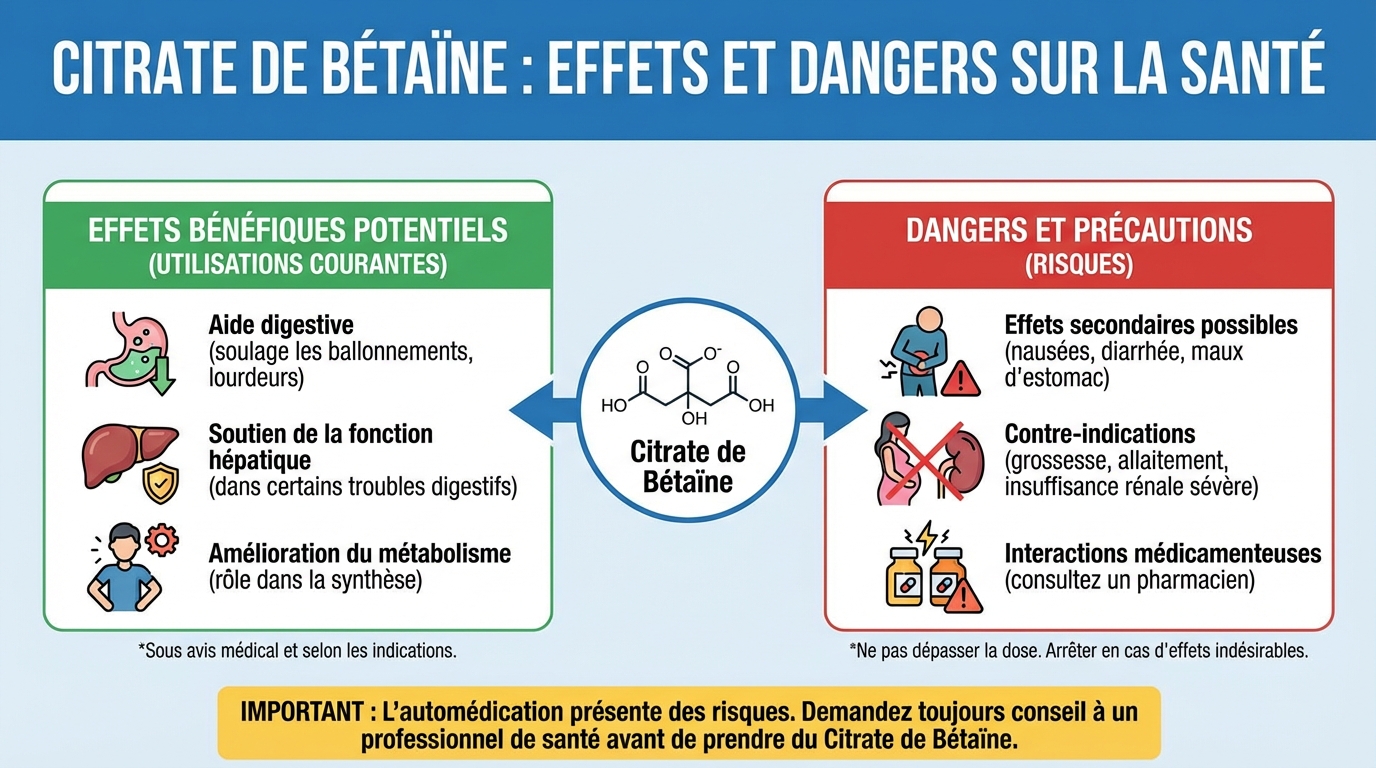 Quels sont les dangers du citrate de bétaïne ?