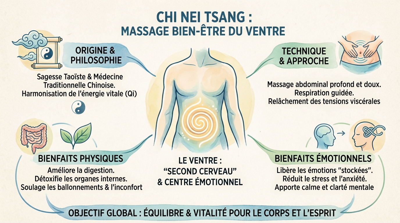 Découvrez le chi nei tsang : massage bien-être du ventre 1 Comment se déroule une séance de chi nei tsang ?