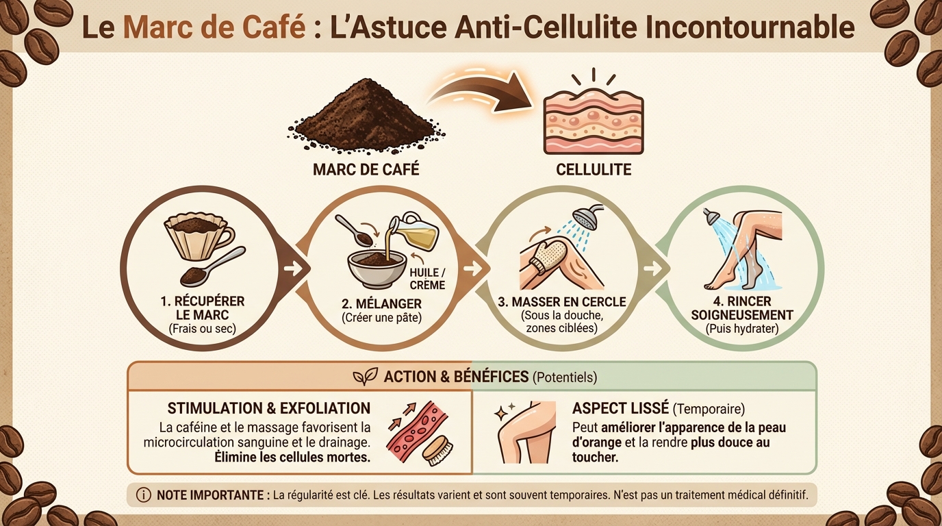 Recettes d'exfoliants au marc de café