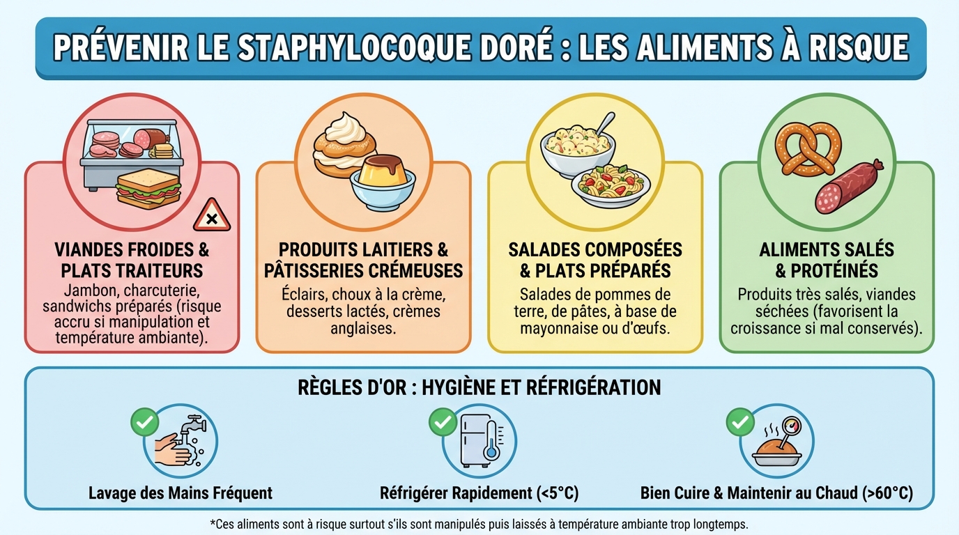 Les aliments à éviter pour prévenir le staphylocoque 1 Symptômes d'une intoxication
