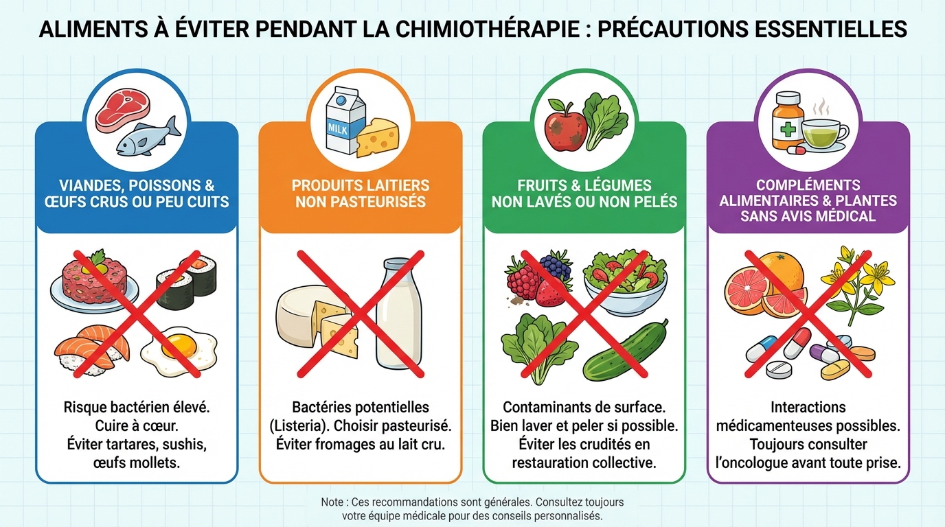 Liste des aliments à éviter