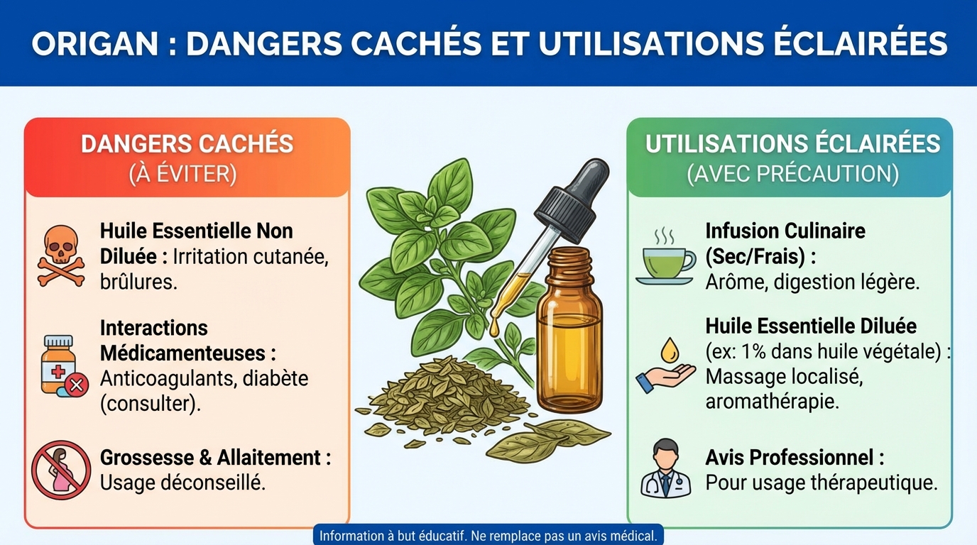 Origan : dangers cachés et utilisations éclairées 1 Les dangers et contre-indications