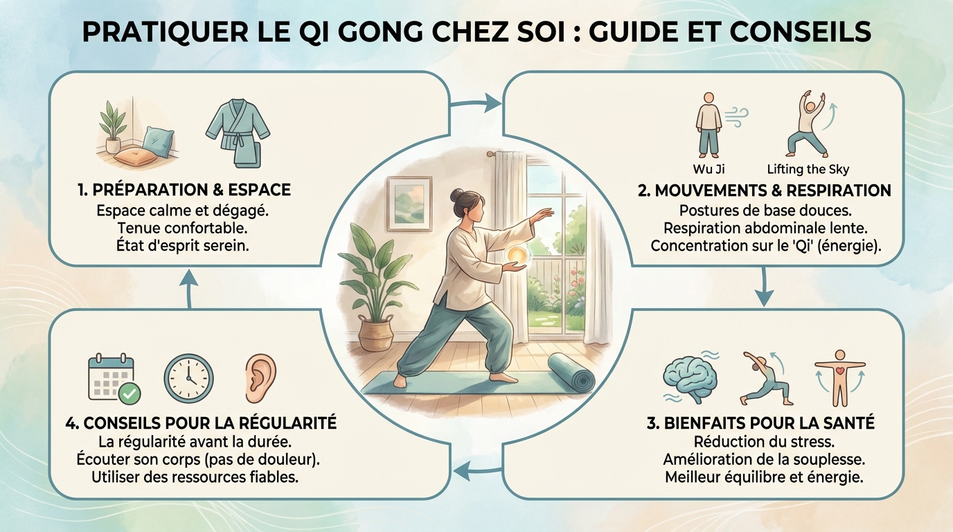 Comment pratiquer le qi gong chez soi