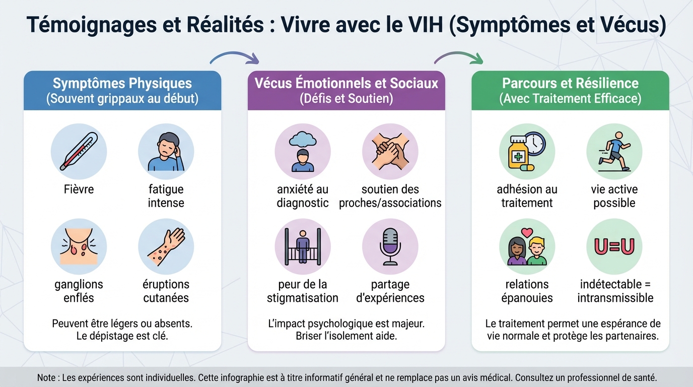 Témoignages de personnes séropositives