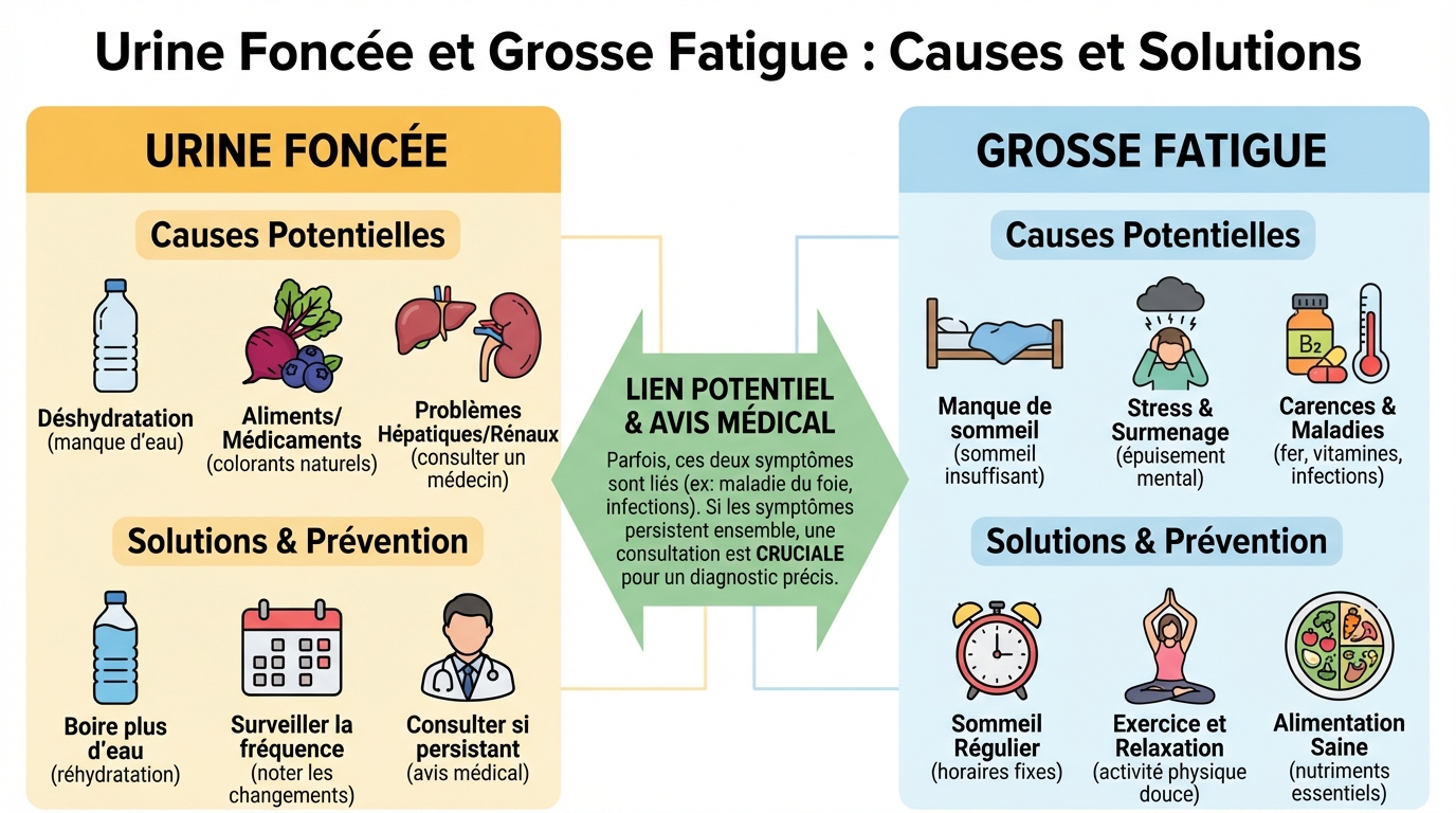 Les causes de l'urine foncée